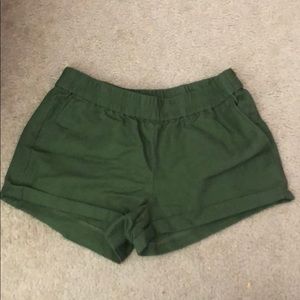 army green shorts